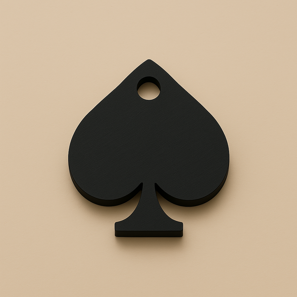 Spaderformad nyckelring – Ikon