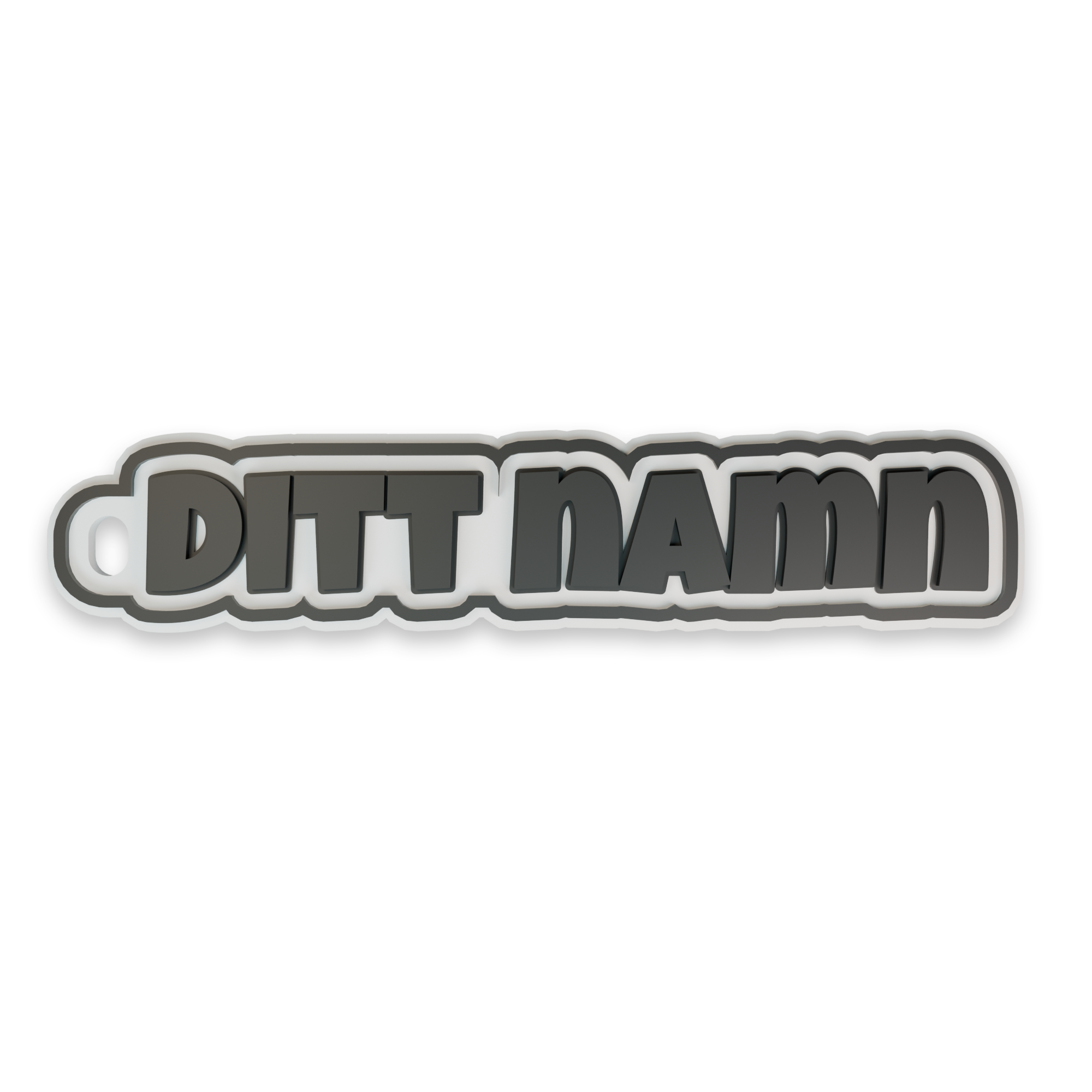 Personlig nyckelring - Mega | Kontur